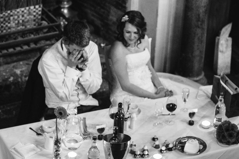 rhinefield house hotel hampshire wedding photographer bride and groom embarassed