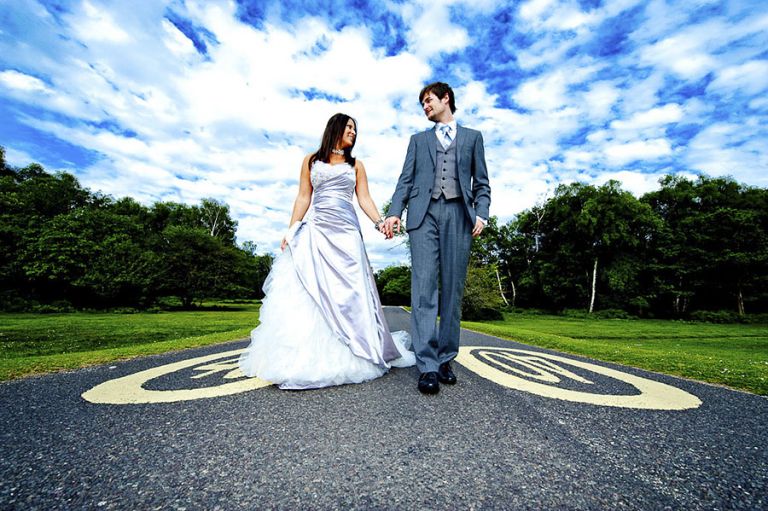 Trash the Dress Dorset wedding Photography couple in new forest