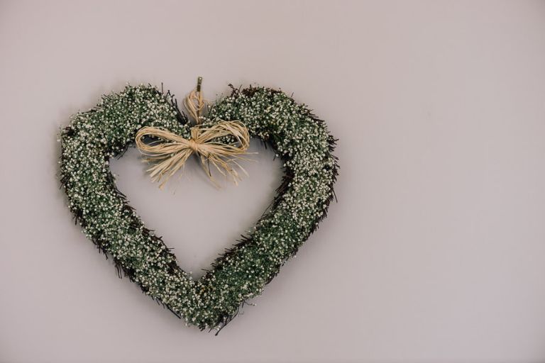 Green House Hotel Bournemouth Wedding Photographer heart on the wall