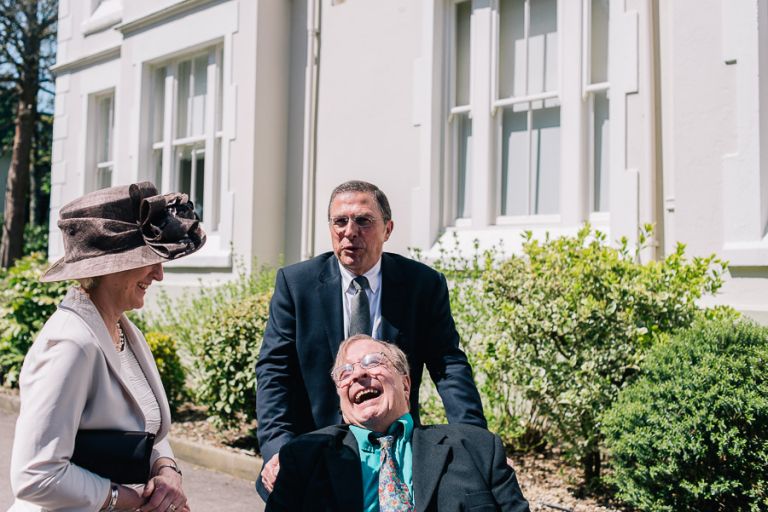 Green House Hotel Bournemouth Wedding Photographer grandad laughing