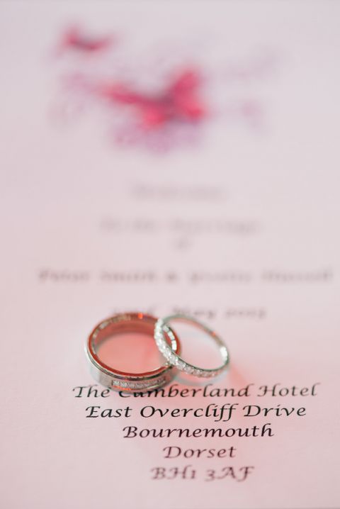 Cumberland Hotel Poole Wedding Ceremony Photograph rings