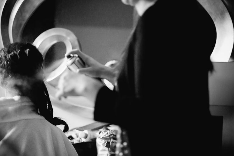 Langtry Manor Lodge Bridal preparations hairspray