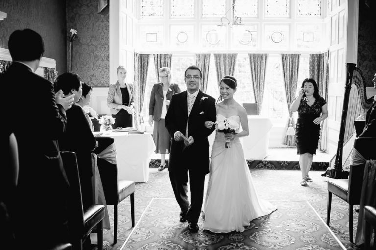 Langtry Manor Hotel Bournemouth wedding ceremony bride and groom leaving
