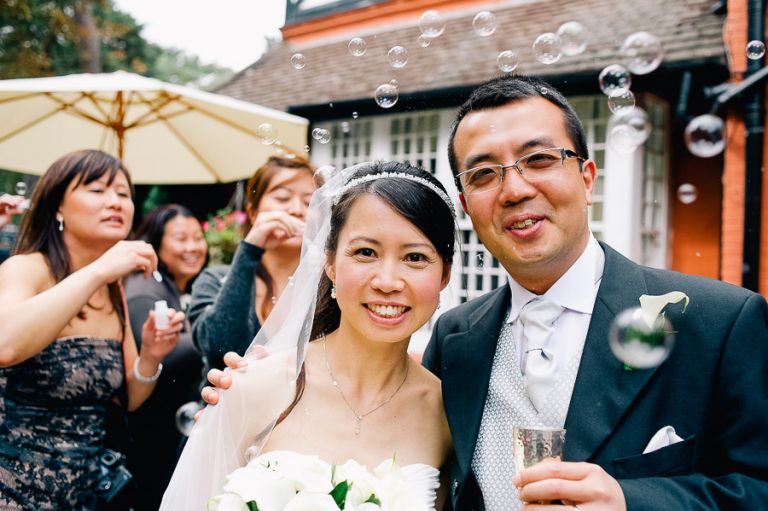 Langtry Manor Hotel Bournemouth wedding bubbles