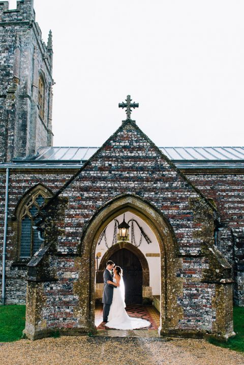 bere regis dorset wedding photographer st john the baptist church alix and ben in the porch