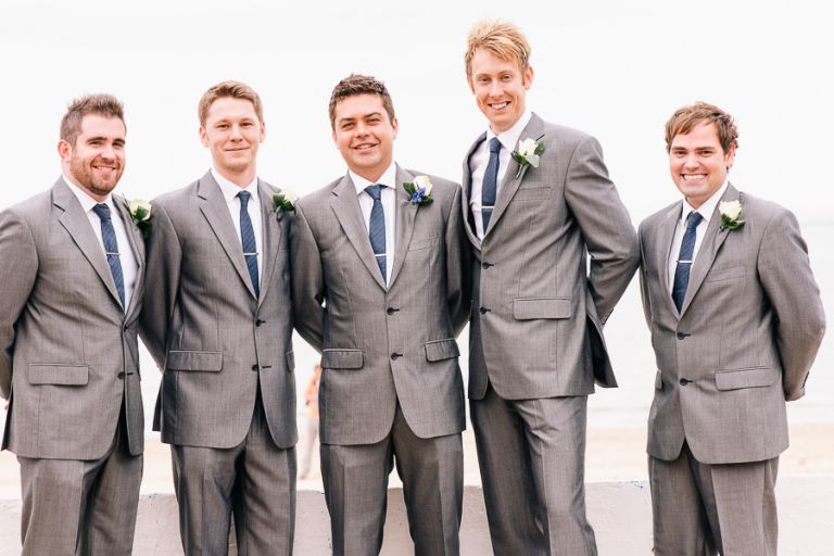 sandbanks bournemouth beach wedding groomsmen