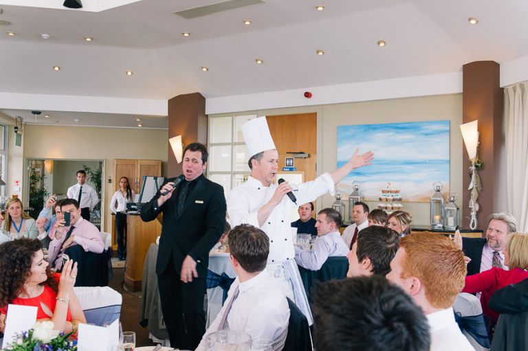 sandbanks bournemouth beach wedding singing waiters 1