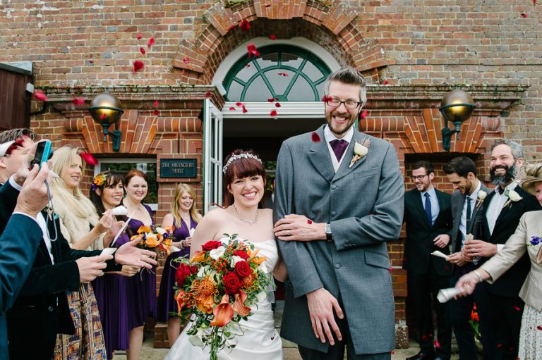 autumnal wedding at orangery wimborne