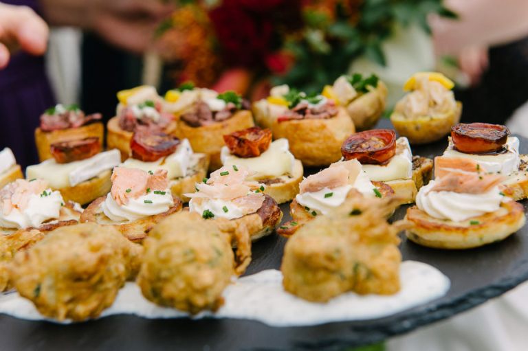 autumnal wedding at orangery wimborne delicous food