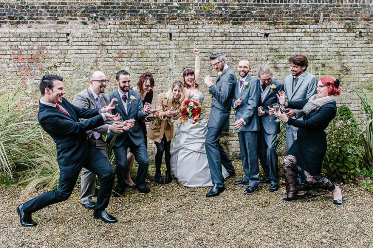power up at autumnal wedding at orangery wimborne