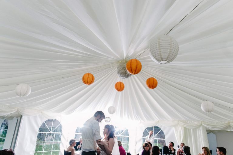 first dance at autumnal wedding at orangery wimborne