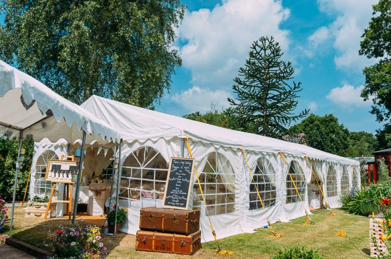 dorset garden marquee wedding outside