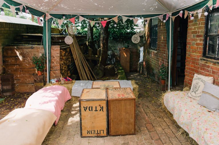dorset garden marquee wedding wood relaxing area
