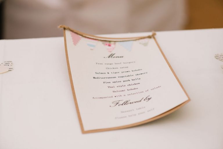 dorset garden marquee wedding details menu