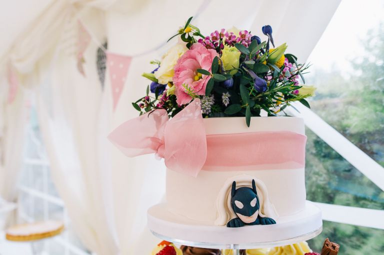 dorset garden marquee wedding batman cake!