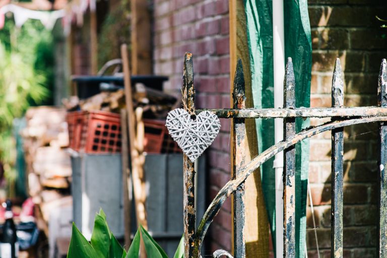 dorset garden marquee wedding hearts