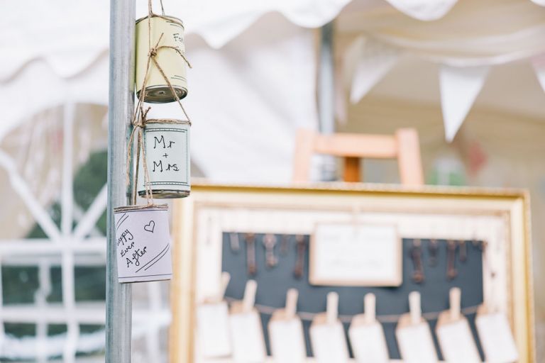 dorset garden marquee wedding sign