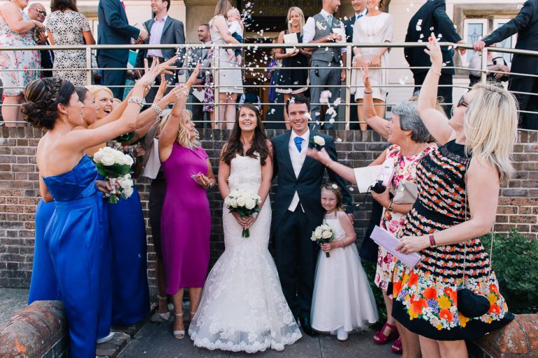 Wedding at Weymouth and Portland Sailing Academy - The wedding confetti