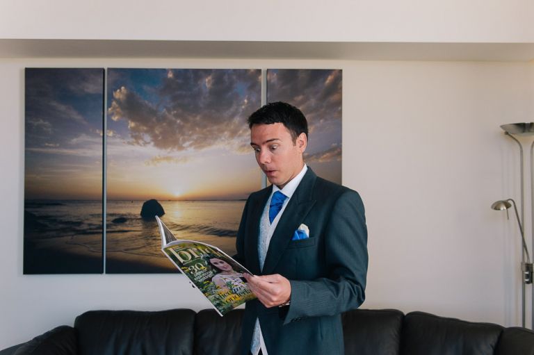 Wedding at Weymouth and Portland Sailing Academy - Magazine Reading