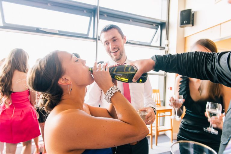 Wedding at Weymouth and Portland Sailing Academy - Time for a drink