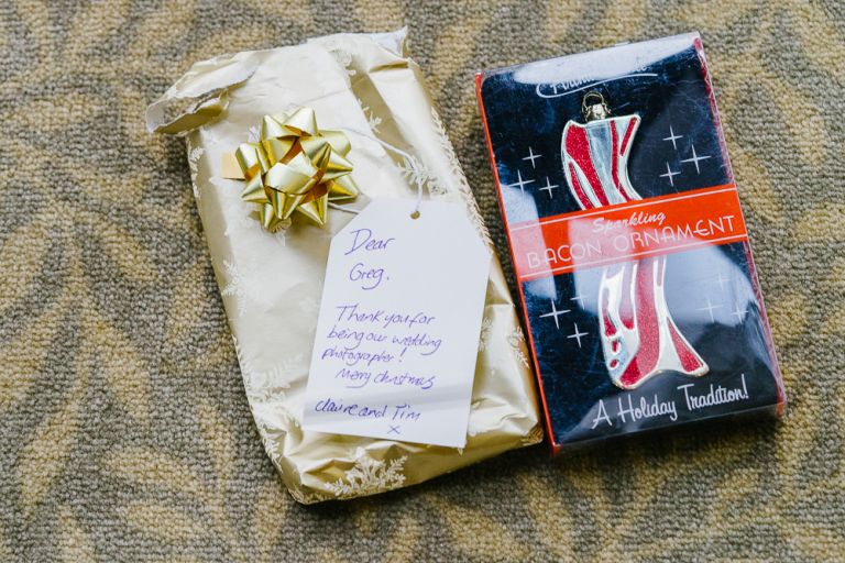 My wonderful Bacon tree ornament gift!