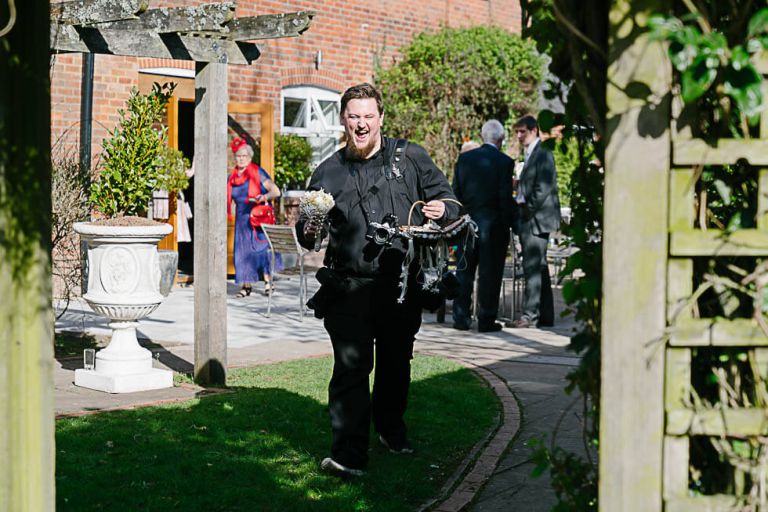 tim having fun at the balmer lawn hotel at a wedding