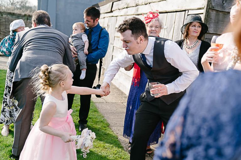 guests having fun at the balmer lawn hotel at a wedding