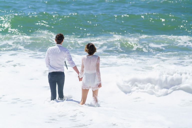 by the sea trash the dress shoot at west bay in dorset