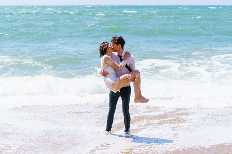by the sea trash the dress shoot at west bay in dorset