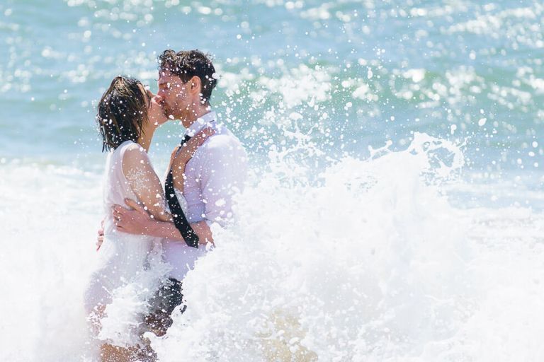 by the sea trash the dress shoot at west bay in dorset