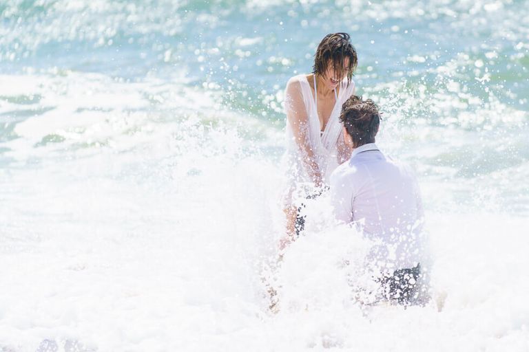 by the sea trash the dress shoot at west bay in dorset