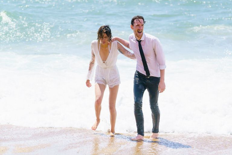 by the sea trash the dress shoot at west bay in dorset