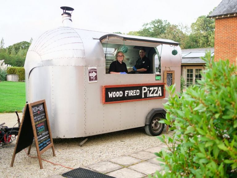victorian barn wedding showcase - beautiful exteriors - pizza time